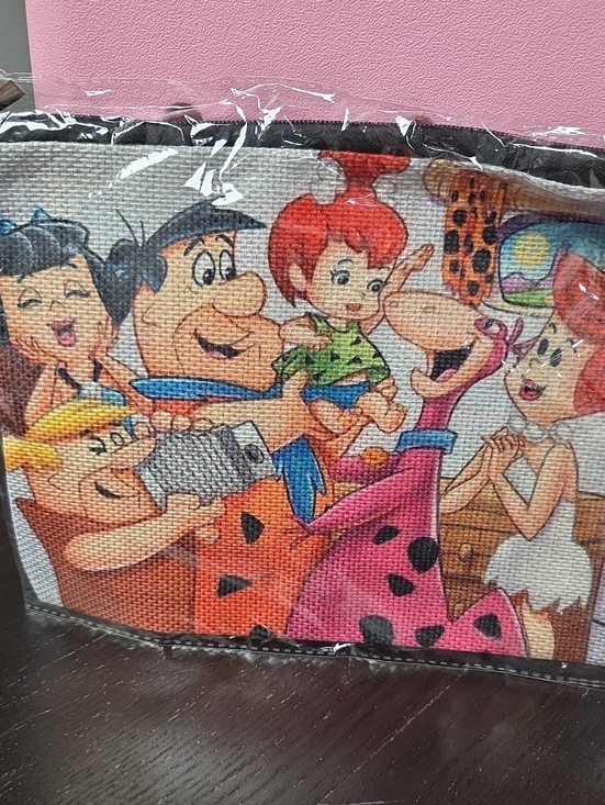 The Flintstones Handbags - Flintstones Illustrated Cosmetic Pouch – Multicolor